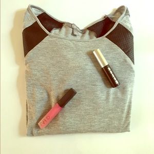 T-SHIRT WITH FAUX LEATHER DETAIL