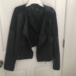 Black faux leather/suede jacket by Jack, M