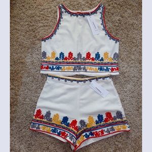 Embroidered two piece set!!
