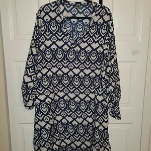 Cute Navy and White Tunic dress