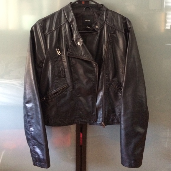 Faux leather moto jacket ❤️