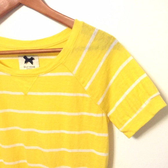 Gilly Hicks Sunshine Yellow Stiped Tee