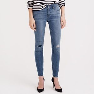 J.Crew Toothpick Distressed Skinny Jeans, size 25