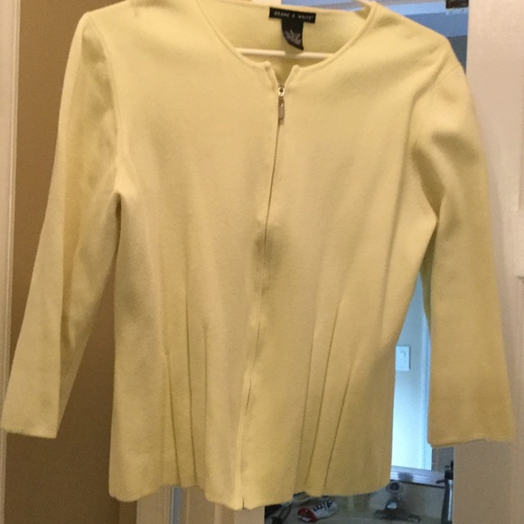 Deanne & White Lime Green Cartigan