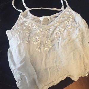 ABERCROMBIE & FITCH worn once FLOWY TANK TOP sz LG