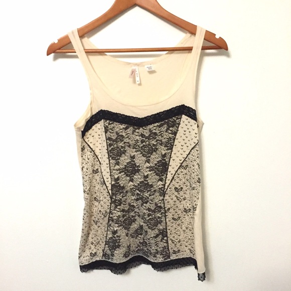 Urban Outfitters Sparkle & Fade Lace Print Tank