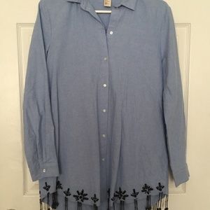 H&M beaded shirt dress