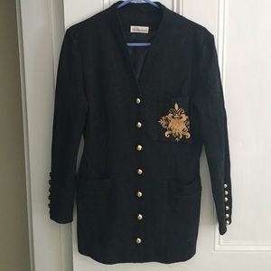 Vintage Sweater Blazer embroidered & gold buttons