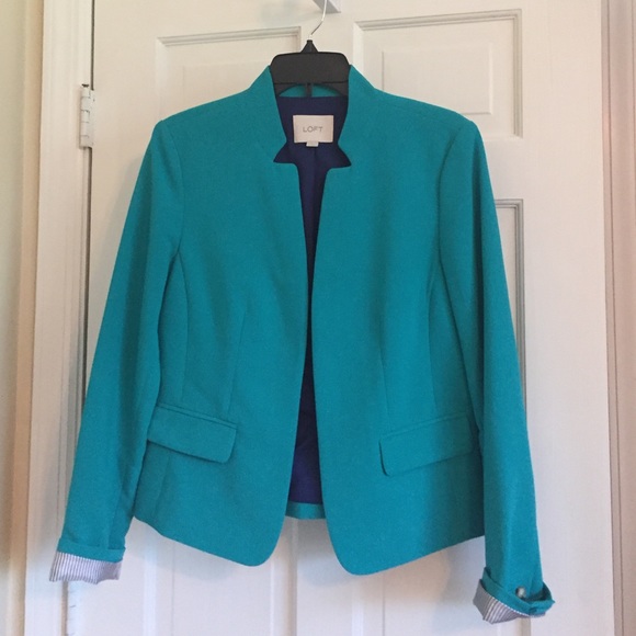 LOFT blazer jacket green size 6