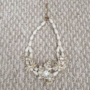 Jewelry - Cream Bead + Gem Elegant Statement Necklace Jewelry - Cream Bead + Gem Elegant Statement Necklace