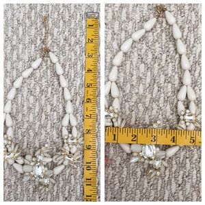 Jewelry - Cream Bead + Gem Elegant Statement Necklace Jewelry - Cream Bead + Gem Elegant Statement Necklace