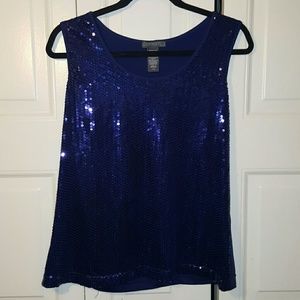 Cute sequin sleeveless blouse