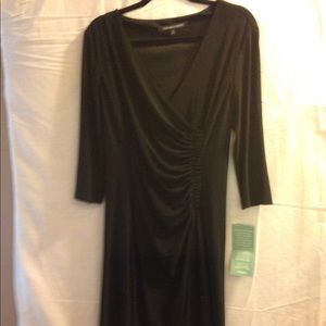 NWT Jones New York 3/4 Sleeve Black Dress, Size 16