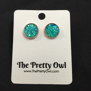 3/$15 Druzy stone earring studs