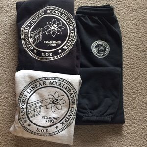 Nerd-chic sweatshirt and sweats bundle