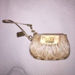 FLASH SALE Gold Coach wristlet!
