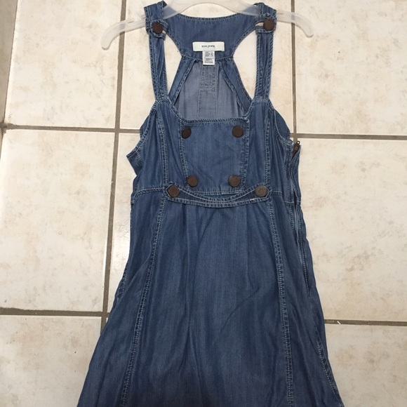 Denim mini jumper dress