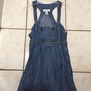 Denim mini jumper dress