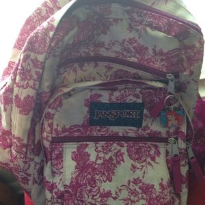 raspberry JANSPORT bookbag
