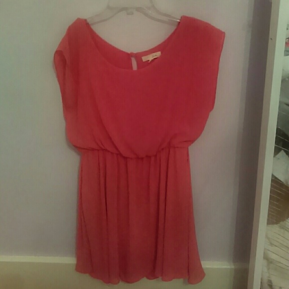 Coral pink dress