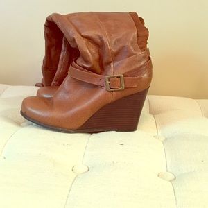 Bakers wedge brown over the knee boot