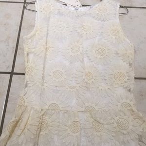Cream lace mini dress