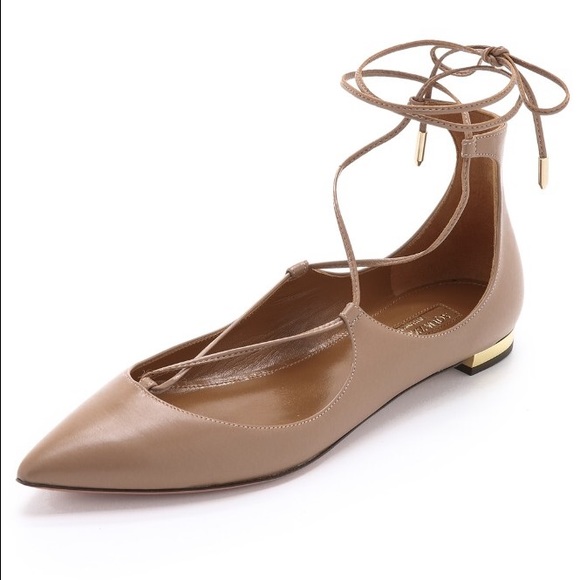 Aquazurra Shoes - Aquazurra Christy Flats in Nude Biscotti size 36 Aquazurra Shoes - Aquazurra Christy Flats in Nude Biscotti size 36