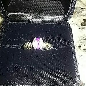 John Atencio Gold and Silver Amethyst Ring