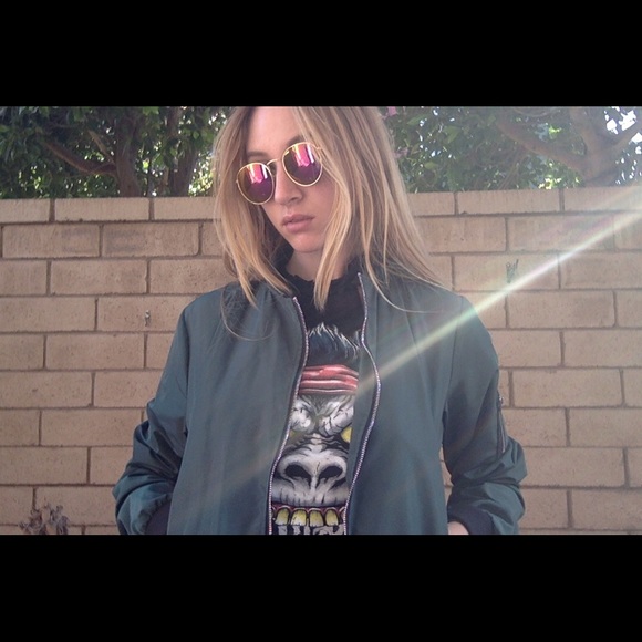 Green bomber jacket