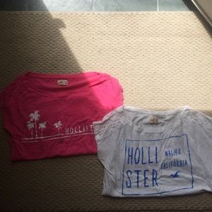 BUNDLE DEAL- 2 Hollister lace sleeve tanks