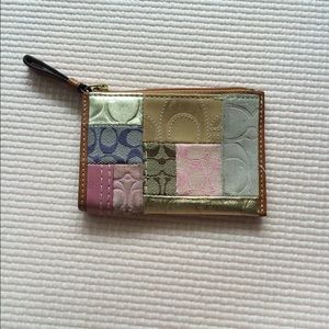 Coach patchwork coin purse