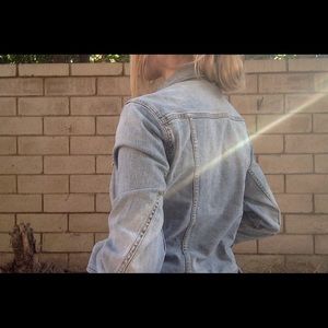 Light wash denim jacket