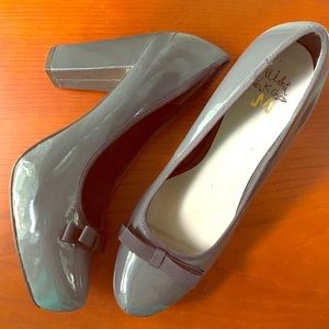 Patent Leather Gray Heels