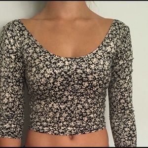 Hollister velvet crop top