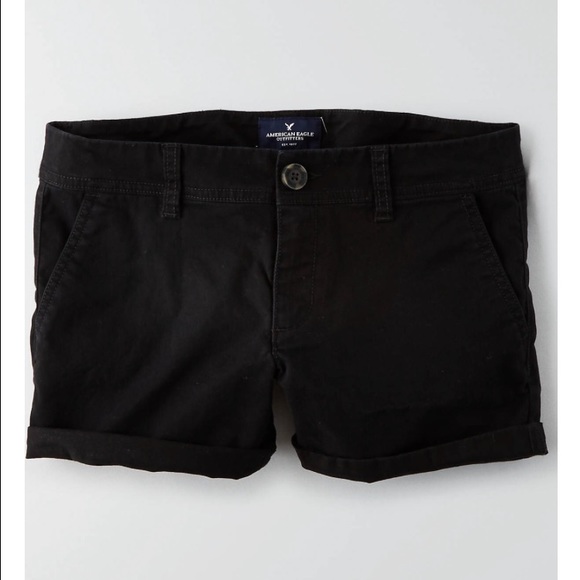 American Eagle black midi shorts