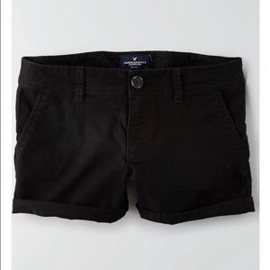 American Eagle black midi shorts