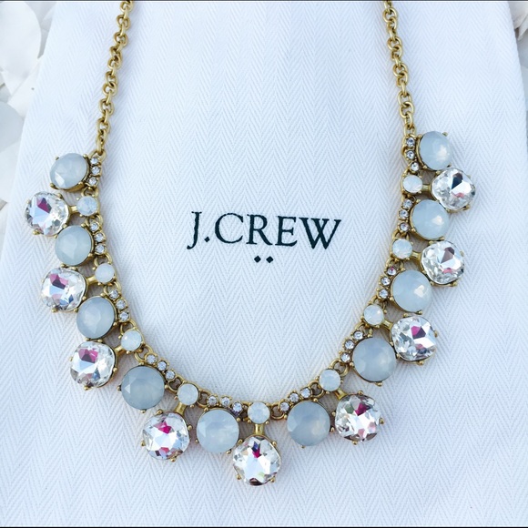 NWT J Crew Crystal Rhinestone Statement Necklace - Picture 2 of 4