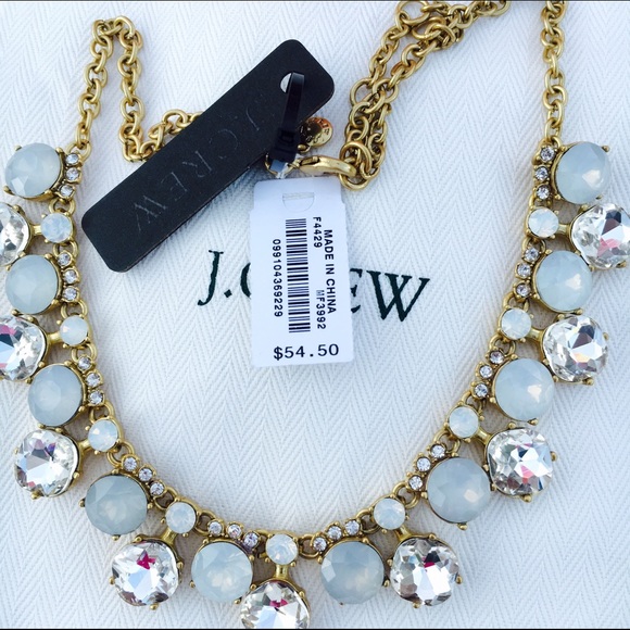 NWT J Crew Crystal Rhinestone Statement Necklace - Picture 3 of 4