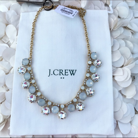 NWT J Crew Crystal Rhinestone Statement Necklace - Picture 4 of 4