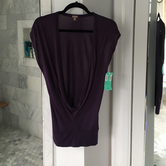 Deep v neck tee.  Would be cute with a tank top.