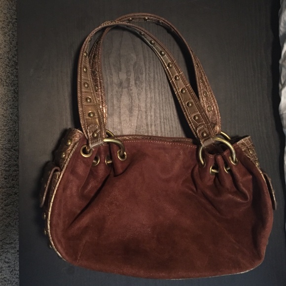 Brown leather purse