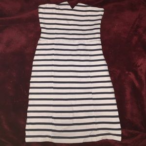 White dress black stripes