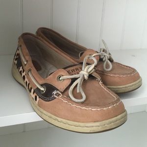 Sperry Angelfish Pony Hair Leopard Boat Shoes