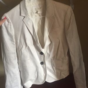 J. Crew white linen blazer