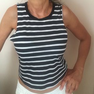 Victoria Secret PINK black and white striped top