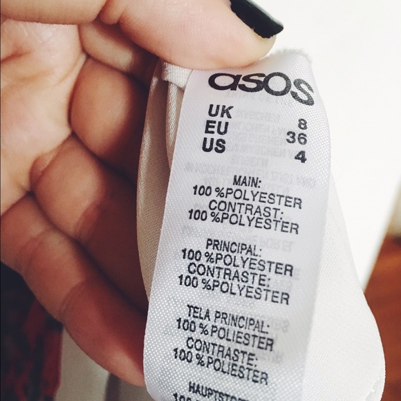 Red floral mini ASOS dress - Picture 3 of 4