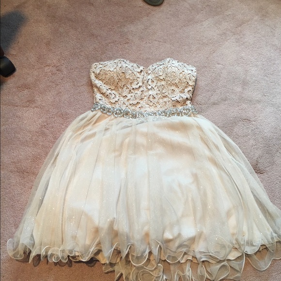 A gold sparkly dress!
