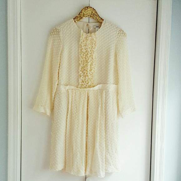 J.Crew Cream Swiss Dot, Size 6