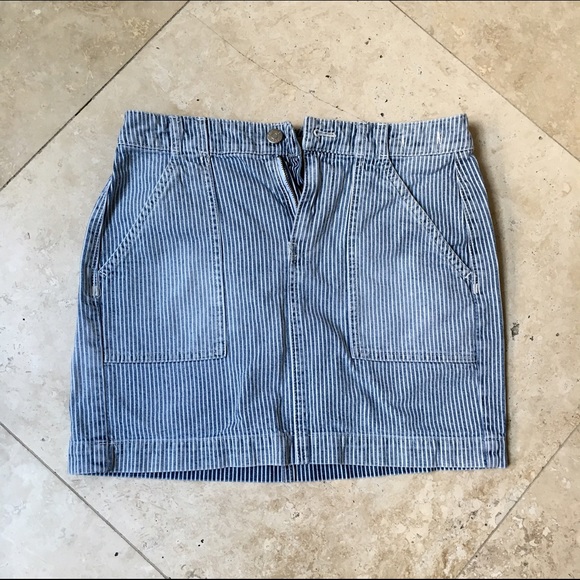 FINAL PRICE ** Madewell Striped Denim Skirt