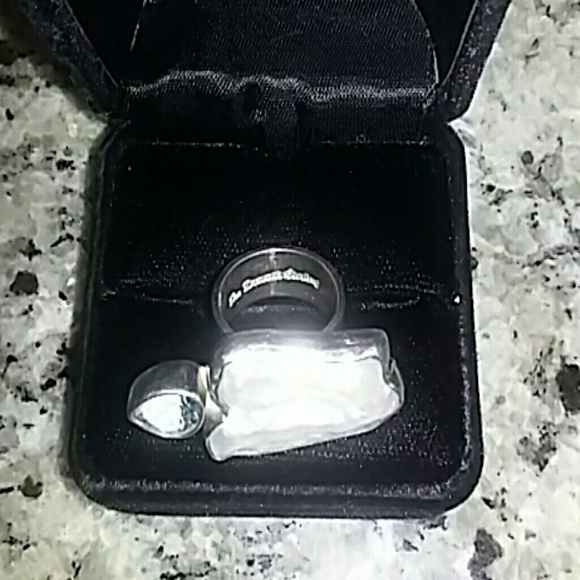 Echo of the Dreamer Blue Topaz and Pearl Ring
